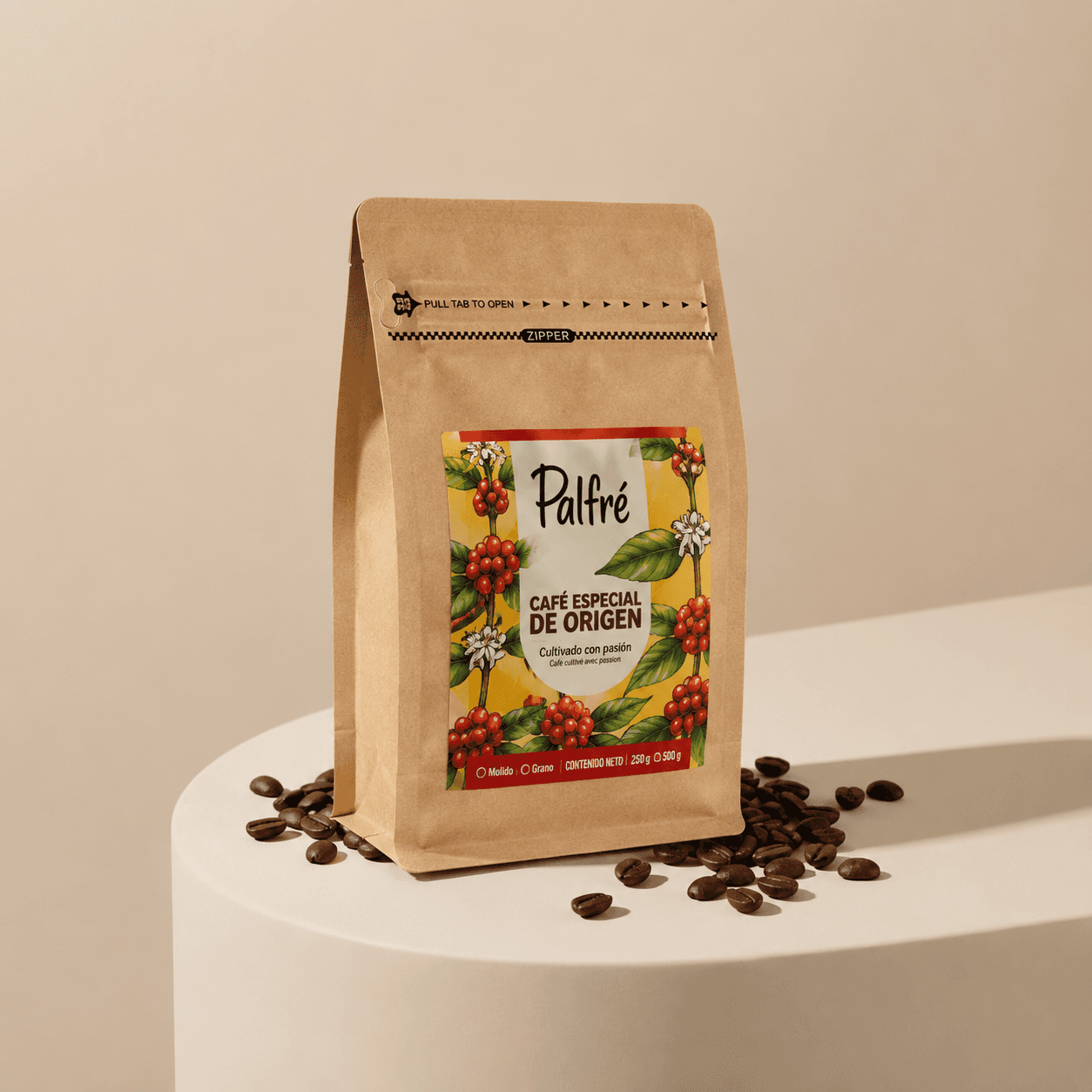 Café tostado y molido 250g