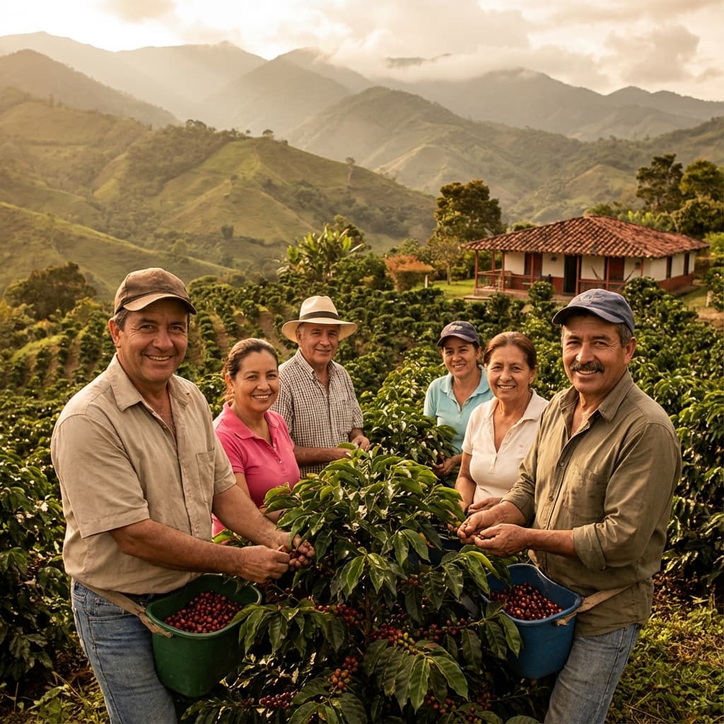 Famille Palfré dans leur plantation