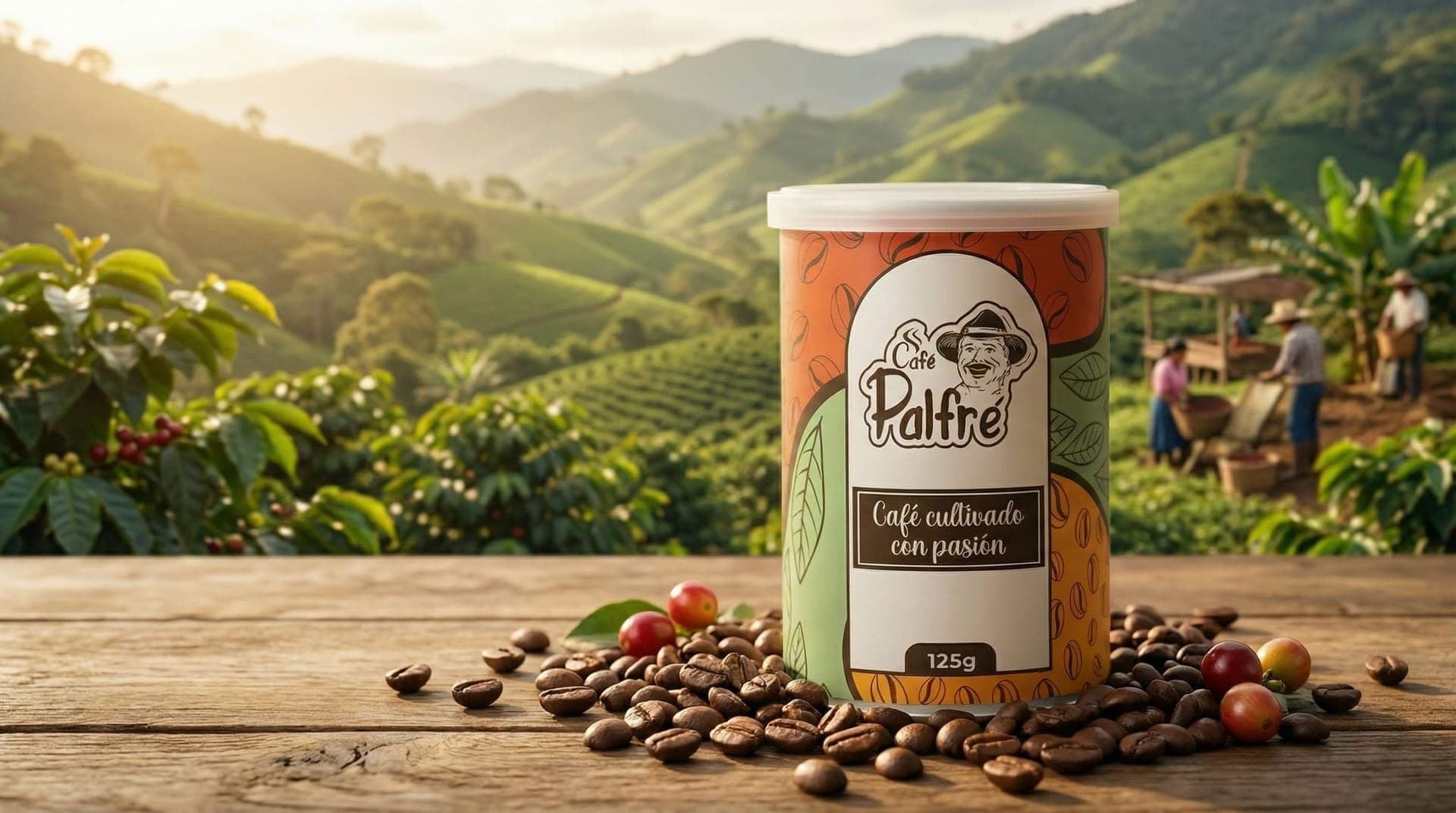 Plantation de café Palfré dans les montagnes de Colombie