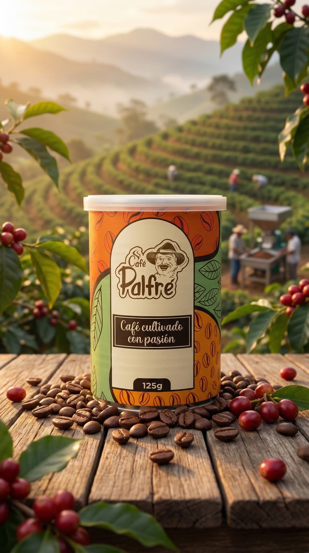 Plantation de café Palfré dans les montagnes de Colombie