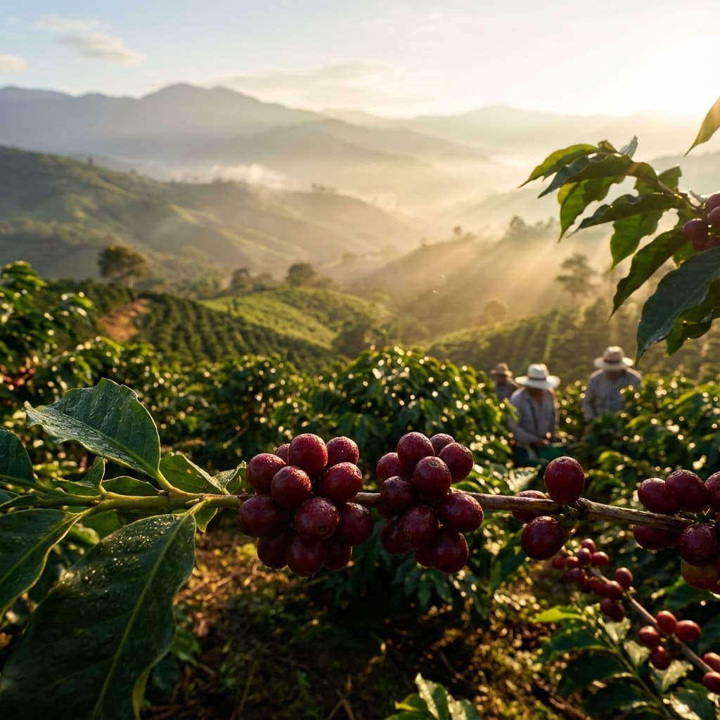 Les montagnes de café de Manizales, Colombie