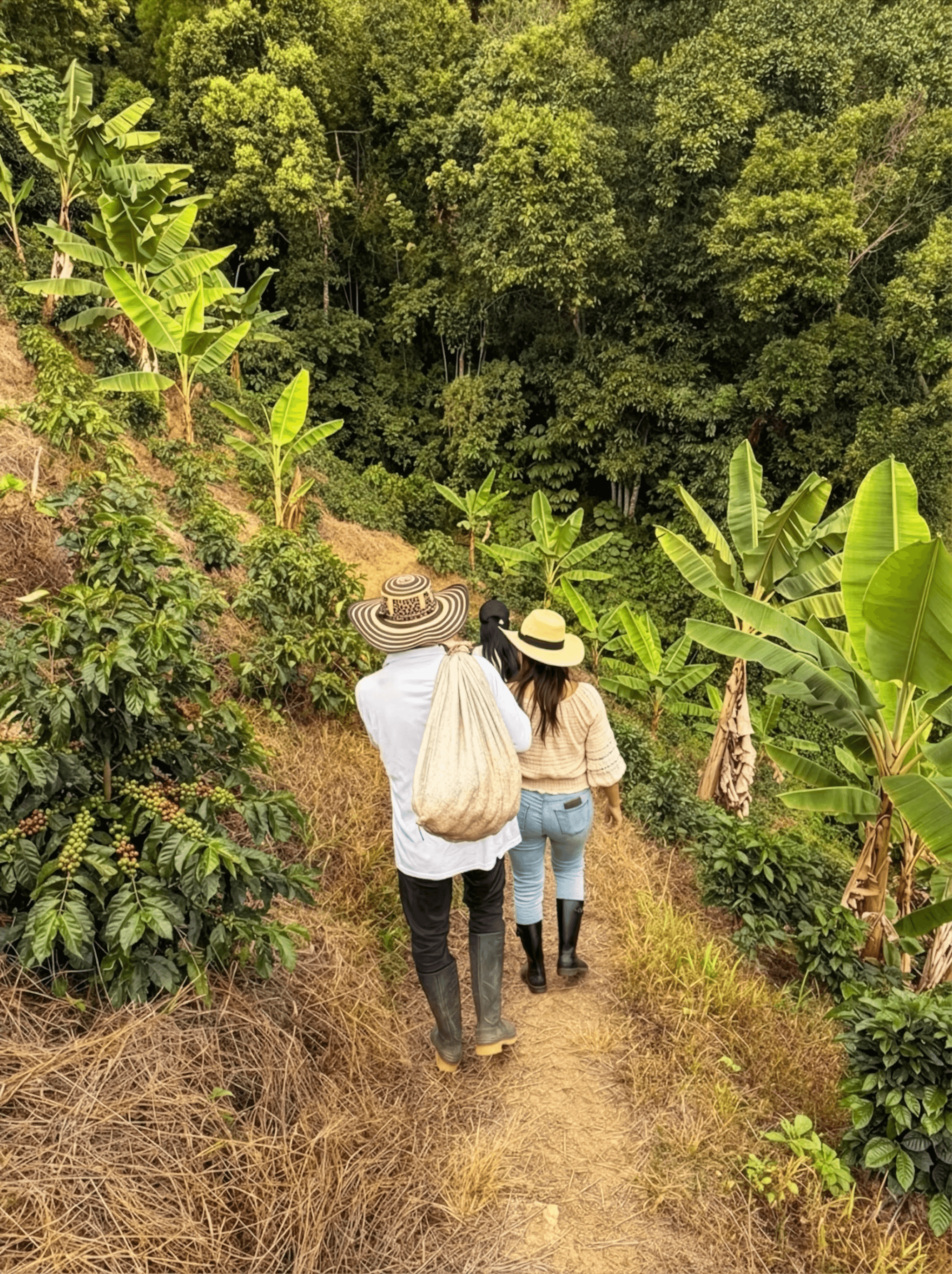 Famille Palfré dans leur plantation
